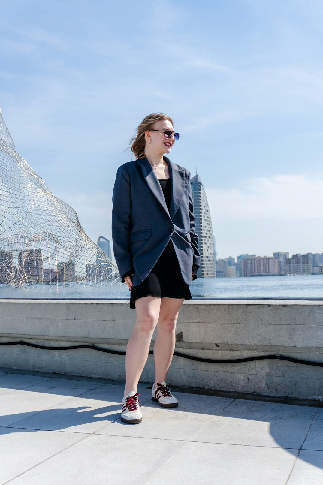Portrait of a smiling businesswoman in a blazer