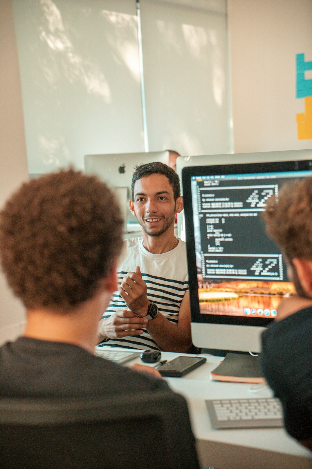 developers coding together